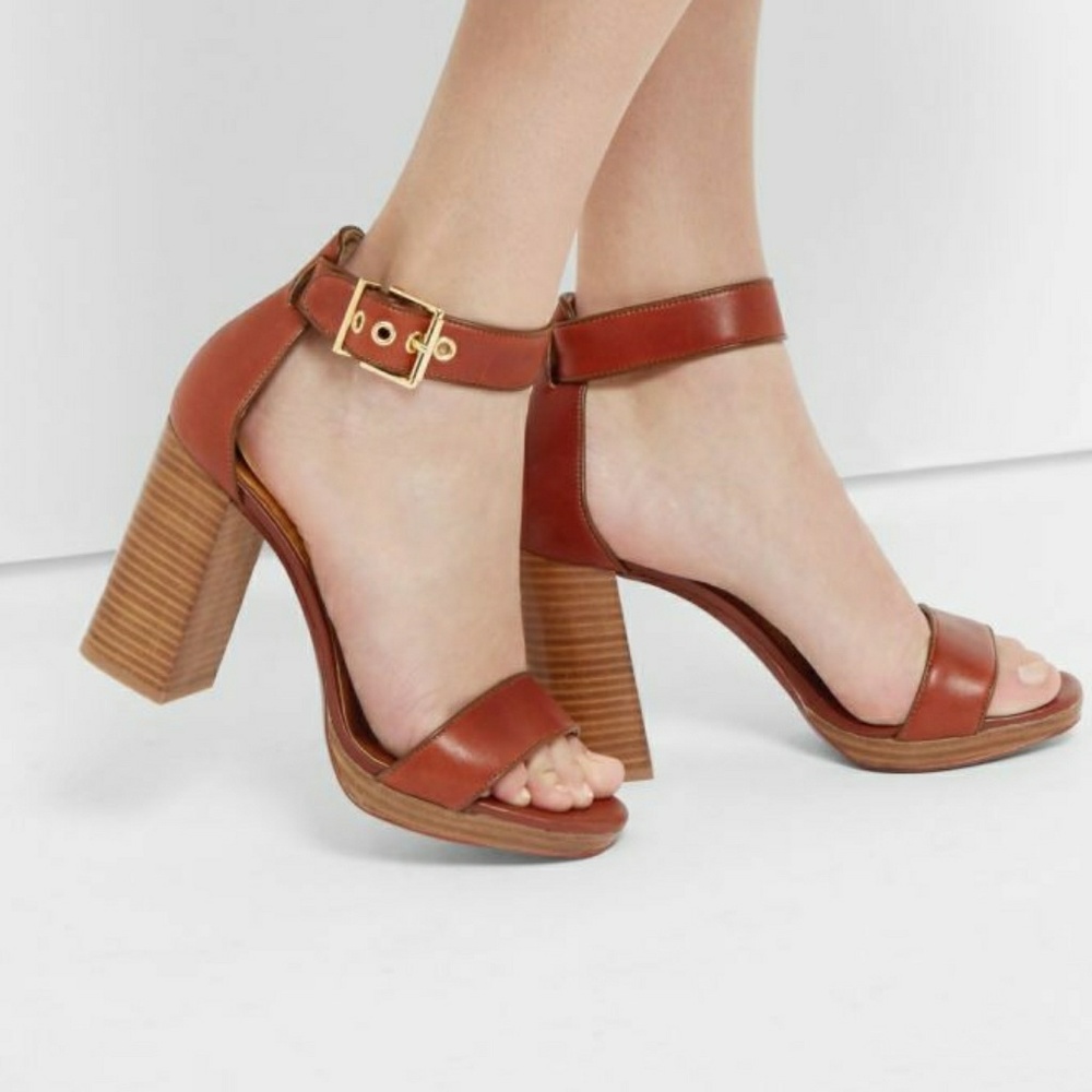 Ted Baker Lorno Leather Block Heel Sandals